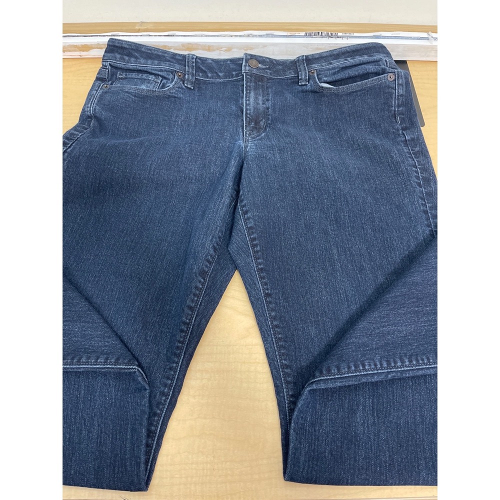 Ann Taylor LOFT Curvy Bootcut Jeans Dark Wash Indigo Denim Size 32/14